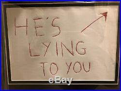 Signed & framed'He's Lying to You' Sign, Photo & Magazine Seb Dance Farage