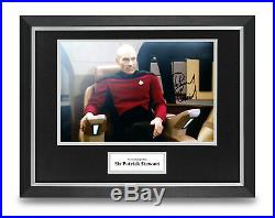 Sir Patrick Stewart Signed 16x12 Framed Photo Display Star Trek Autograph + COA