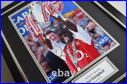 Sol Campbell SIGNED FRAMED Photo Autograph 16x12 display Arsenal Football + COA