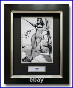 Sophia Loren Hand Signed Framed Photo Display Film Autograph