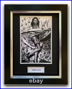 Sophia Loren Hand Signed Framed Photo Display Hollywood Film Actress 7