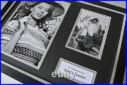 Sophia Loren SIGNED FRAMED Photo Autograph 16x12 display & Hollywood Film TV COA