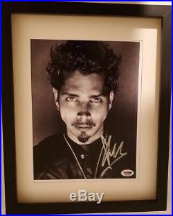 Soundgarden Chris Cornell (Grunge) signed 8x10 Photo PSA DNA (Framed)