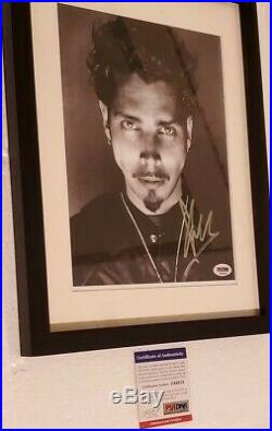 Soundgarden Chris Cornell (Grunge) signed 8x10 Photo PSA DNA (Framed)
