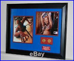 Spider-Man Gold Coins Movie Prop Framed with COA signed Tobey Maguire Dunst