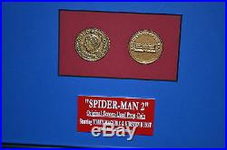 Spider-Man Gold Coins Movie Prop Framed with COA signed Tobey Maguire Dunst