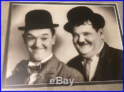 Stan Laurel & Oliver Hardy Signed Autograph Framed With Photo Comedy Pioneer RRCOA