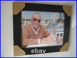 Stan Lee Marvel Hand Signed Photograph (8x10) Framed + CoA