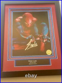 Stan Lee Signed Framed Autographed Spider-Man 8x10 Photo marvel excelsior coa