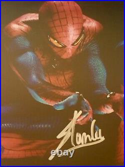 Stan Lee Signed Framed Autographed Spider-Man 8x10 Photo marvel excelsior coa