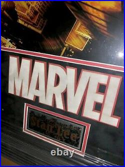 Stan Lee Signed Spider-Man 2002 Framed Rare Recalled World Trade Center Poster
