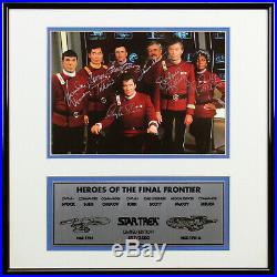Star Trek (7) Shatner, Nimoy, Takei Signed Framed Photo LE #597/2500 BAS #A57328