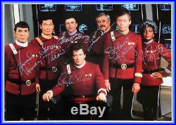 Star Trek (7) Shatner, Nimoy, Takei Signed Framed Photo LE #597/2500 BAS #A57328