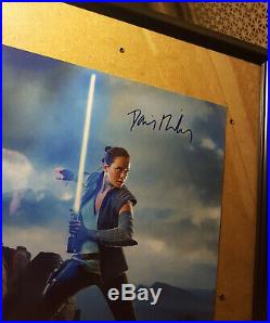 Star Wars Daisy Ridley (Rey) signed 8.5x11 Photo PSA DNA (Framed)