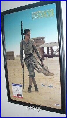 Star Wars Daisy Ridley (Rey) signed Photo PSA DNA (Framed)