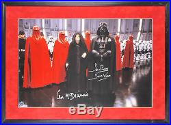 Star Wars Ian McDiarmid & David Prowse Signed 20x30 Framed Photo BAS #A89656