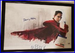 Star Wars Rey Daisy Ridley signed 12x18 Photo PSA DNA (Framed)