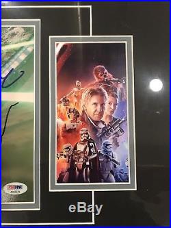 Star Wars the Force Awakens Cast Signed Framed 8x10 Photo Harrison Ford +6 PSA