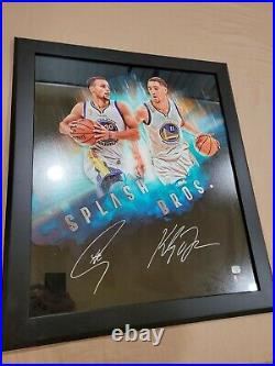Steph Curry & Klay Thompson Autographed Warriors Splash Bros 20x24 Photo Framed