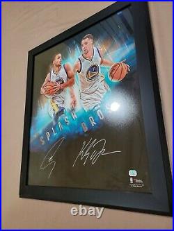 Steph Curry & Klay Thompson Autographed Warriors Splash Bros 20x24 Photo Framed