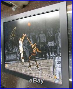 Steph Curry signed 20x24 2018 Finals Framed Autographed Steiner LE/100 3 Point