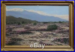 Stephen Willard -Beautiful Desert Landscape -1920s oil Painted photograph