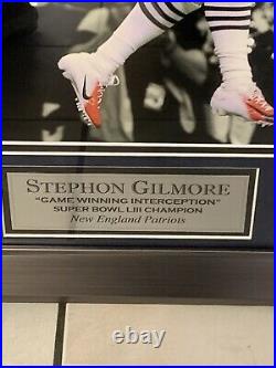 Stephon Gilmore Autographed Signed Framed Super Bowl 53 & Patriots Photo