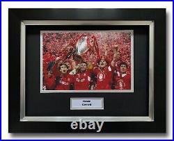 Steven Gerrard Hand Signed Framed Photo Display Liverpool Football Autograph