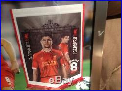 Steven gerrard framed signed pennant photo display coa liverpool fc Father's Day