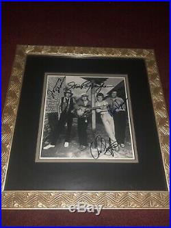 Stevie Ray Vaughan and Double Trouble Signed Promo Photo with Custom Frame