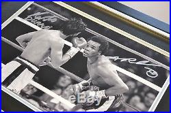 Sugar Ray Leonard & Roberto Duran Signed Photo Large Framed Boxing Display COA