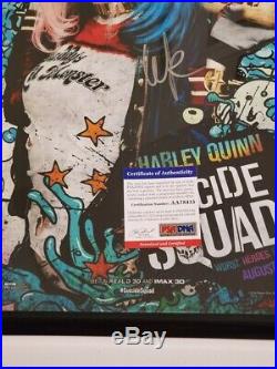 Suicide Squad Margot Robbie (Harley Quinn) signed 12x18 Photo PSA DNA (Framed)