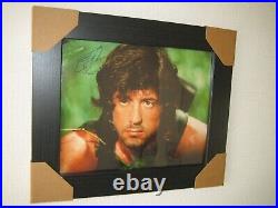 Sylvester Stallone Excellent Signed Photograph (10x8) Framed With CoA