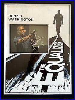 THE EQUALIZER Denzel Washington Signed Framed Display RACC TRUSTED, AFTAL, UACC