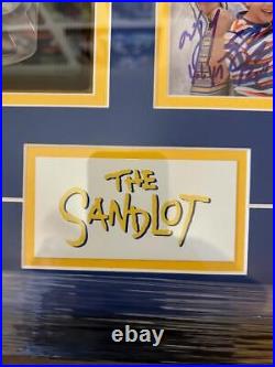 THE SANDLOT MOVIE CAST x8 VHS SIGNED 16x17 FRAME BASEBALL RARE SIGNED JSA COA
