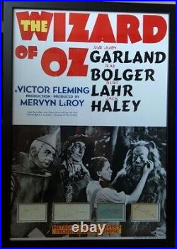 THE WIZARD OF OZ Signed 85x60cm Framed Display JUDY GARLAND. COA