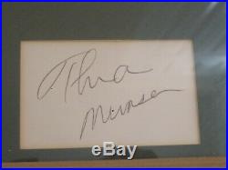 THURMAN MUNSON signed index card with photo autographed framed auto NY Yankees