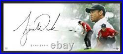 TIGER WOODS Autographed The Show Masterpiece Framed 46 x 20 Display UDA