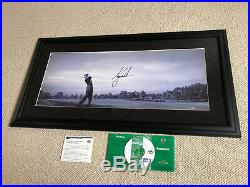 TIGER WOODS UDA Upper Deck AUTHENTICATED Signed AUTO FRAMED 19 x 37 PANORAMIC