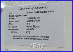 Taylor Swift Guitar Photo Hand Signed Autographed Frames Collect Large Rare