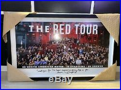 Taylor Swift RED Tour Band/Crew Gift. Framed Photo, RIAA Award. Signed Rare New