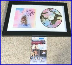 Taylor Swift Signed Lover CD Cover Framed Singer Me! Red 1989 Reputation Jsa