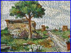 Telesforo Franchino Signed picture Framed Hand Tile micro mosaic art glass
