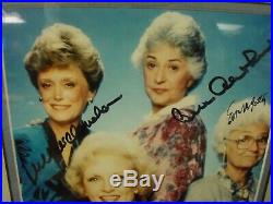 The Golden Girls Framed Signed Cast Photo With Coa