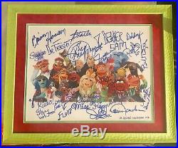 The Muppets Cast Signed Poster Photo Autograph Framed Brian Henson Eric Jacobs