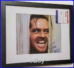 The Shining Jack Nicholson signed 8x10 Photo PSA DNA (Framed)