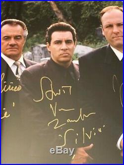 The Sopranos Cast Signed 16x20 Photo Framed Steiner Coa Autograph Gandolfini +4