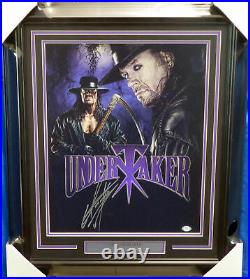 The Undertaker Autographed Signed Framed 16x20 Photo Wwe Psa/dna 174292