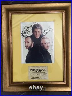 The Who Signed Photo In Frame