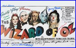 The Wizard Of Oz Custom Framed Movie Print Poster Cast-Signed Autographed + COA